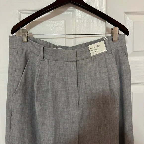 NWT Abercrombie & Fitch Sloane Tailored Pant - color light gray. Size 32 - Picture 3 of 8